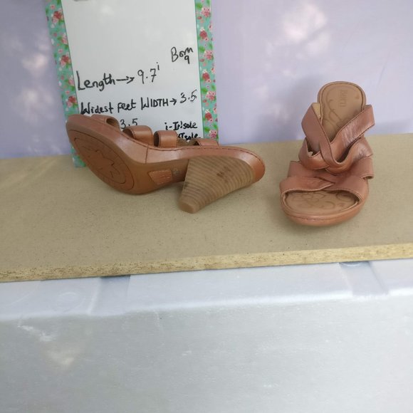 LeatherSandal BORN handcrafted 100%Leather Padded soft Heeled mule 9us/7uk - Picture 12 of 12